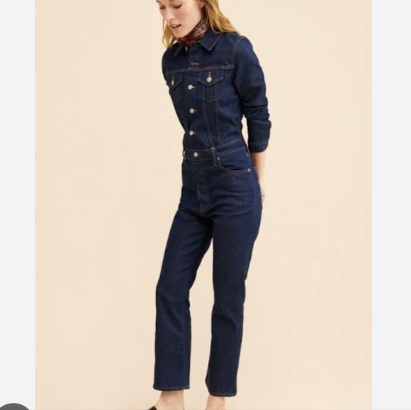 Levi's Dark Blue Denim Jumpsuit - Picture 4 of 15